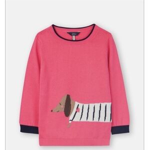 Joules pink dog sweater